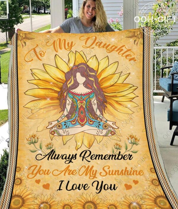 Daughter I Love You Fleece Blanket Sherpa Blanket
