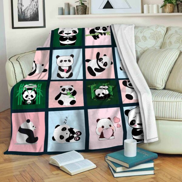 Panda Fleece Blanket Sherpa Blanket