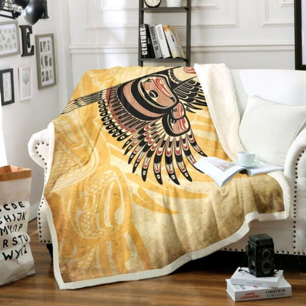 Eagle Native American Fleece Blanket Sherpa Blanket