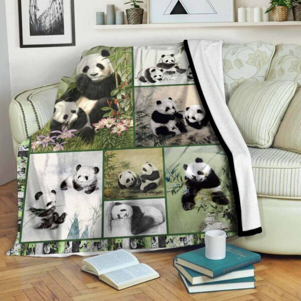 Panda Fleece Blanket Sherpa Blanket