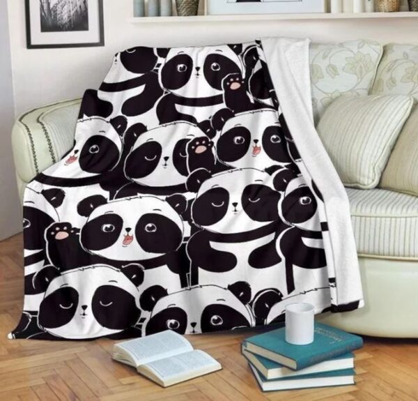 Panda Fleece Blanket Sherpa Blanket