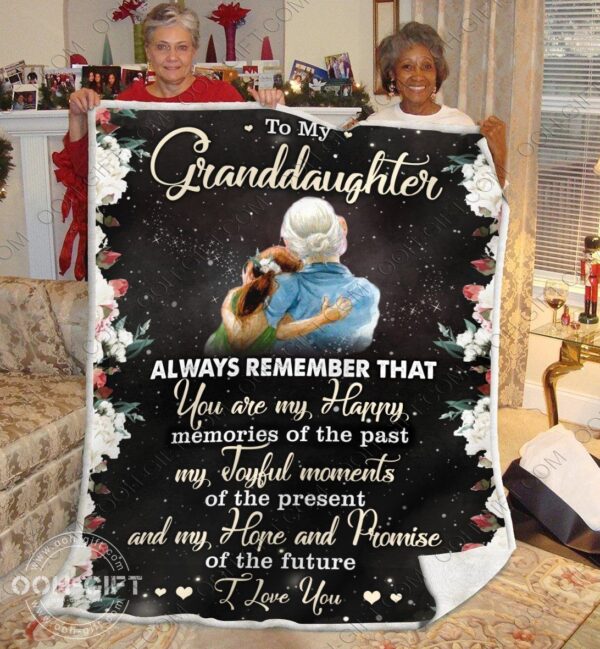 Granddaughter My Happy Memories Fleece Blanket Sherpa Blanket