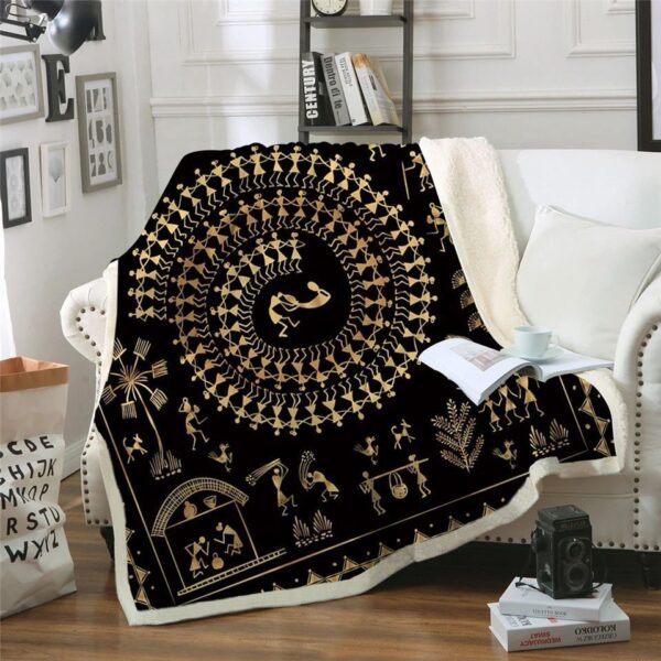 Native American Fleece Blanket Sherpa Blanket