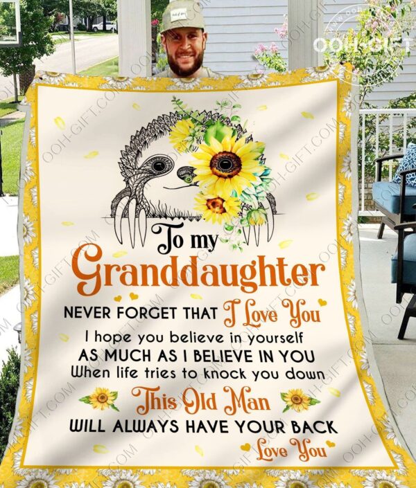 Granddaughter I Love You Fleece Blanket Sherpa Blanket