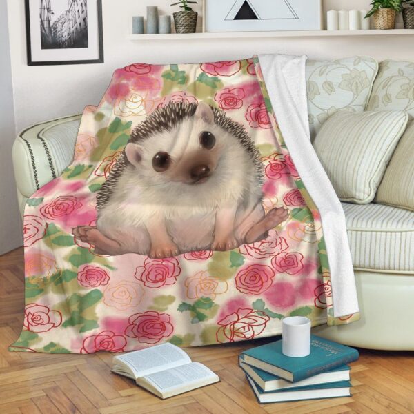 Hedgehog Fleece Blanket Sherpa Blanket