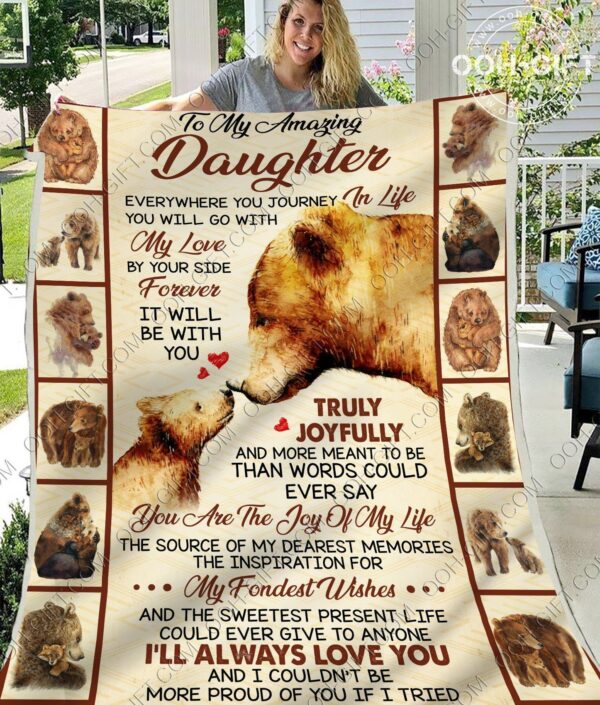 Daughter Joy Of My Life Fleece Blanket Sherpa Blanket