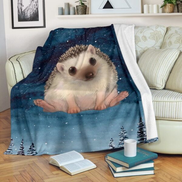 Hedgehog Fleece Blanket Sherpa Blanket