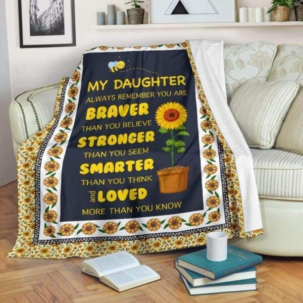 My Daughter Premium Fleece Blanket Sherpa Blanket