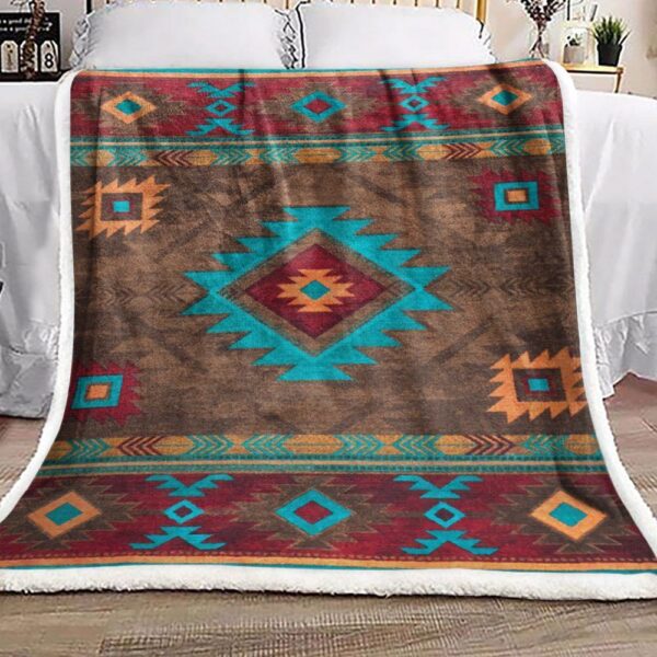 Native American Fleece Blanket Sherpa Blanket