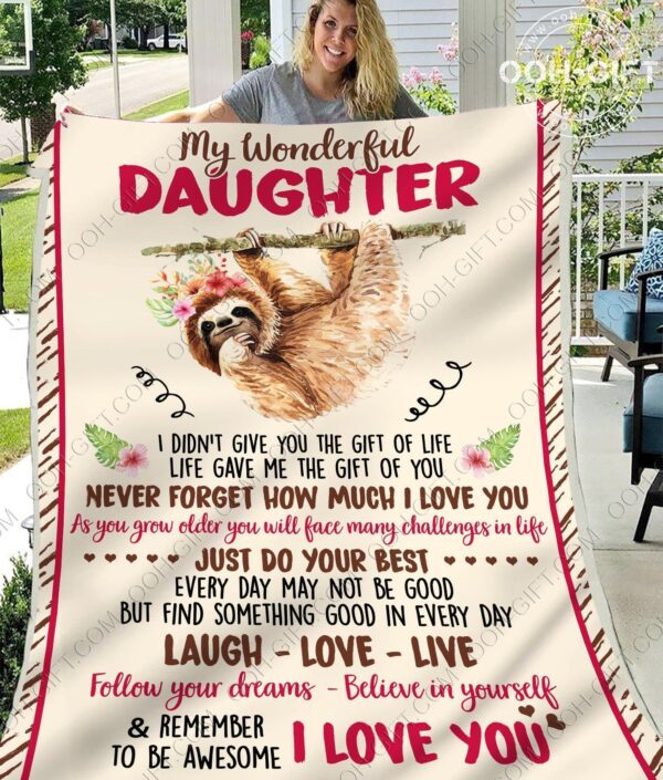 Daughter Wonderful Daughter Fleece Blanket Sherpa Blanket
