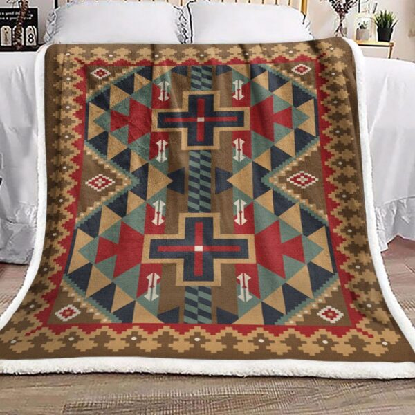 Native American Fleece Blanket Sherpa Blanket
