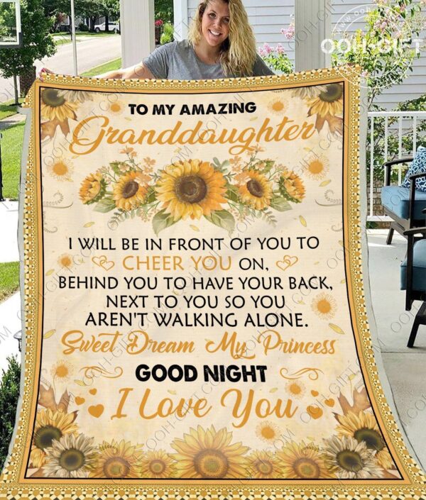 Granddaughter I Love You Fleece Blanket Sherpa Blanket