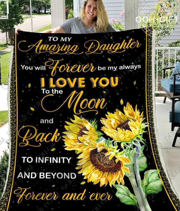 To My Amazing Daughter Fleece Blanket Sherpa Blanket