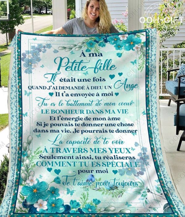 Granddaughter Je Taime Pour Toujours Fleece Blanket Sherpa Blanket