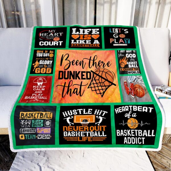Life Is Like A Basketball Fleece Blanket Sherpa Blanket