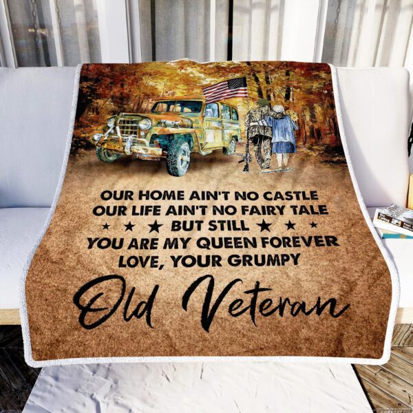 Loved Old Veteran Fleece Blanket Sherpa Blanket