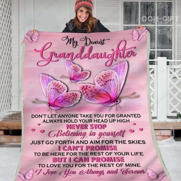 My Dearest Granddaughter Fleece Blanket Sherpa Blanket