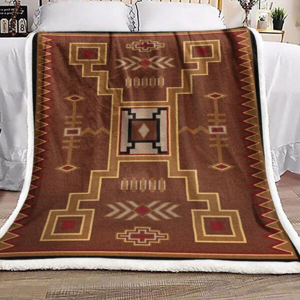 Native American Fleece Blanket Sherpa Blanket