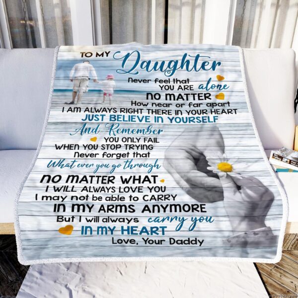 To My Daughter I Am Always Right There Fleece Blanket Sherpa Blanket