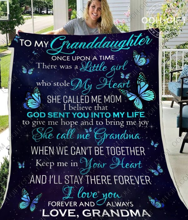 Granddaughter Forever Always Fleece Blanket Sherpa Blanket