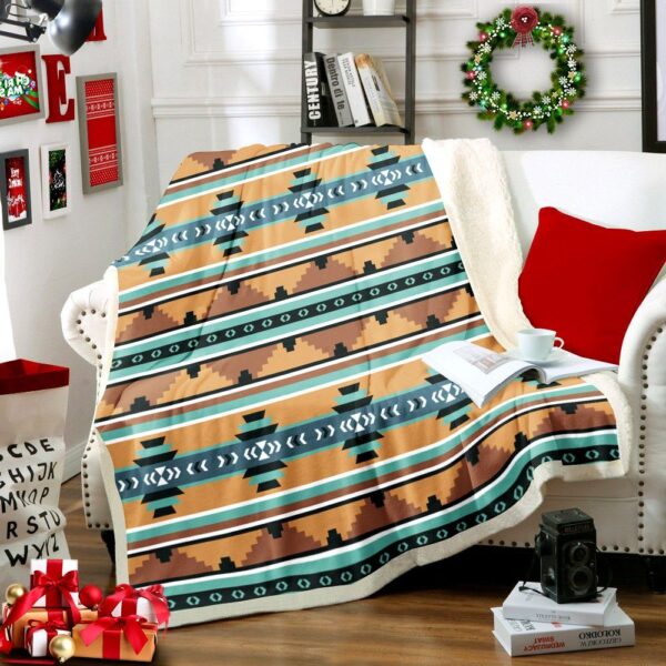 Native American Fleece Blanket Sherpa Blanket
