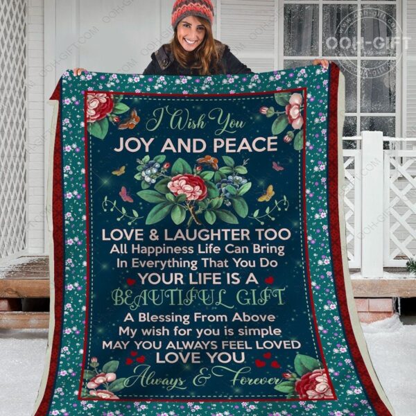 Granddaughter Joy Peace Fleece Blanket Sherpa Blanket