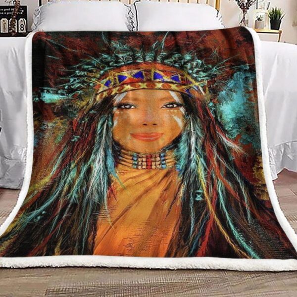 Native American Fleece Blanket Sherpa Blanket