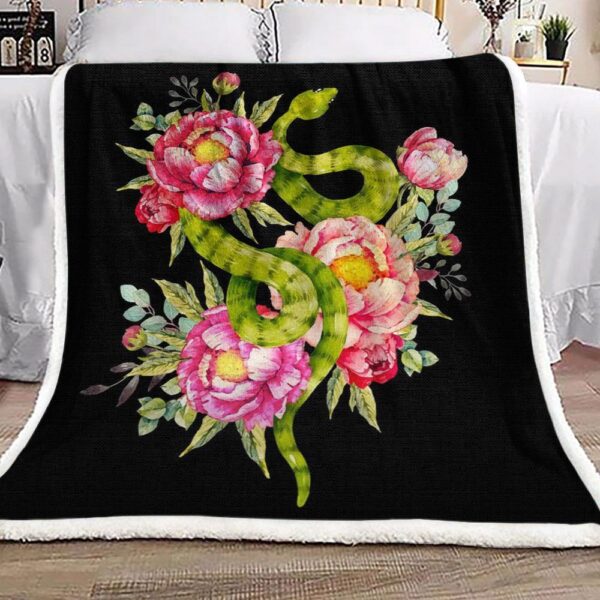 Snake Flower Fleece Blanket Sherpa Blanket