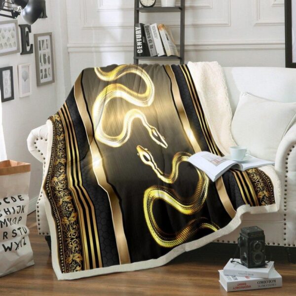 Snake Fleece Blanket Sherpa Blanket