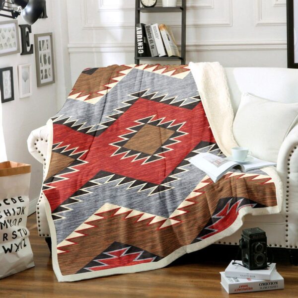 Native American Fleece Blanket Sherpa Blanket