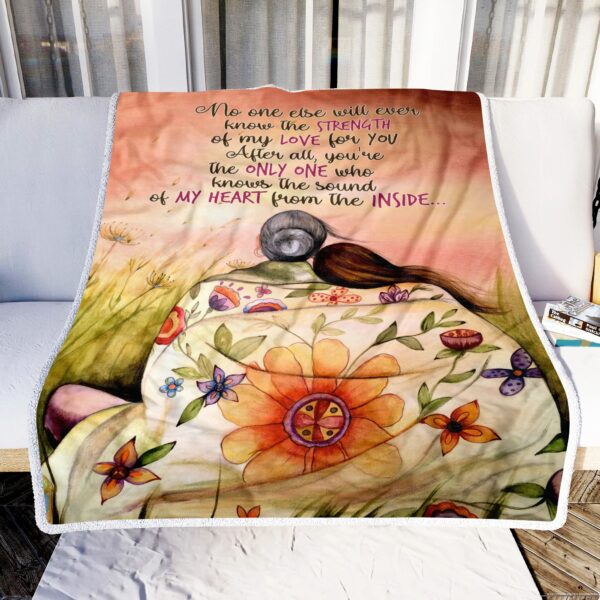 Mom And Daughter You Are The Only One Fleece Blanket Sherpa Blanket