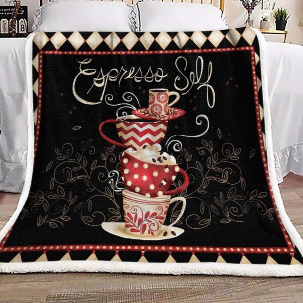 Coffee Fleece Blanket Sherpa Blanket