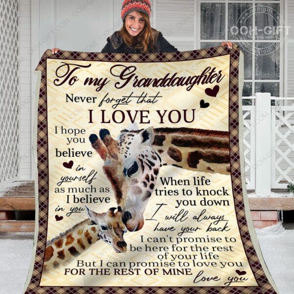 Granddaughter I Will Always Have Your Back Fleece Blanket Sherpa Blanket