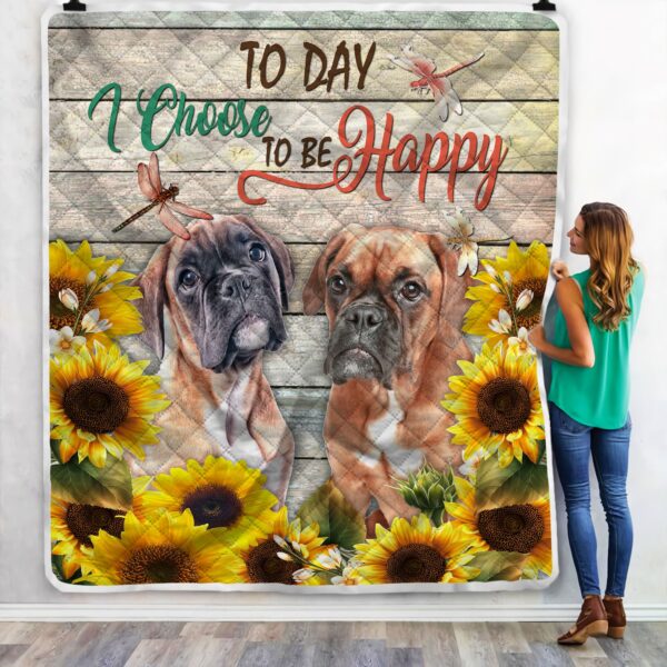 To Day I Choose To Be Happy Fleece Blanket Sherpa Blanket