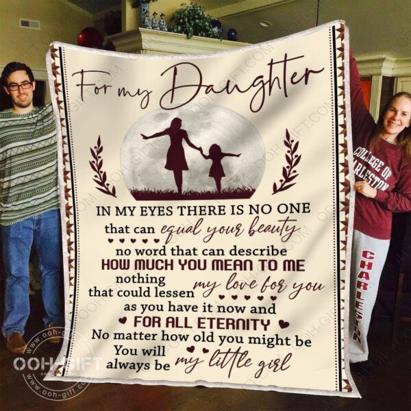 Daughter Love You For Eternity Fleece Blanket Sherpa Blanket