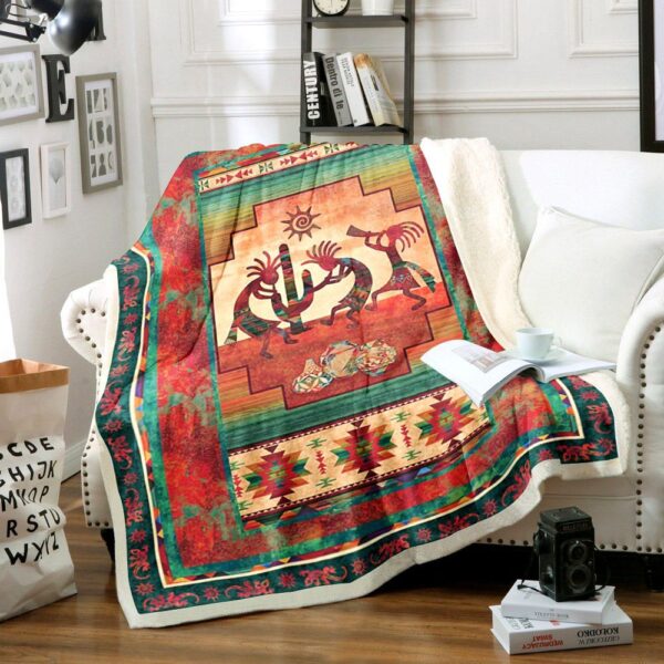 Native American Fleece Blanket Sherpa Blanket