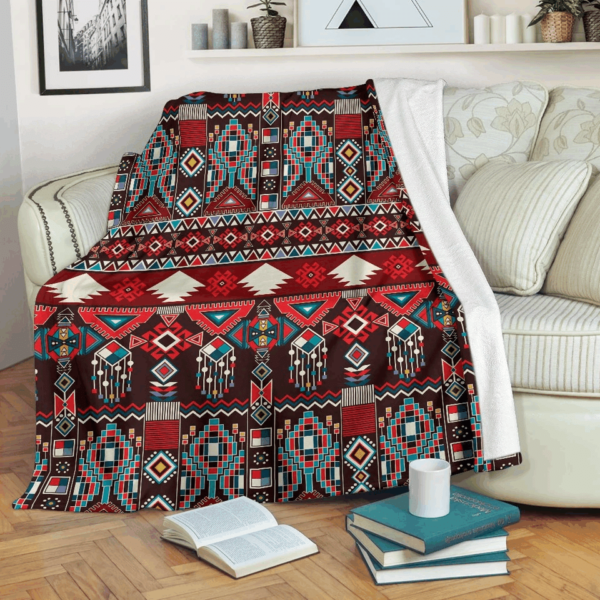 Native American Fleece Blanket Sherpa Blanket