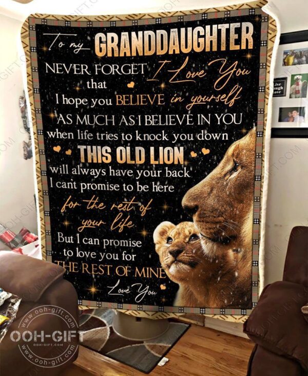 Granddaughter I Love You Fleece Blanket Sherpa Blanket