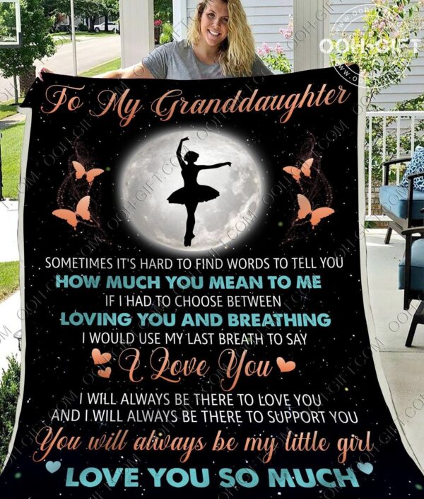 Granddaughter Say I Love You Fleece Blanket Sherpa Blanket