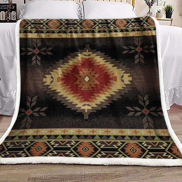 Native American Fleece Blanket Sherpa Blanket