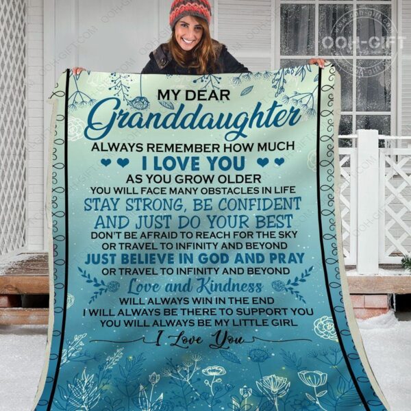 Granddaughter Love Kindness Fleece Blanket Sherpa Blanket