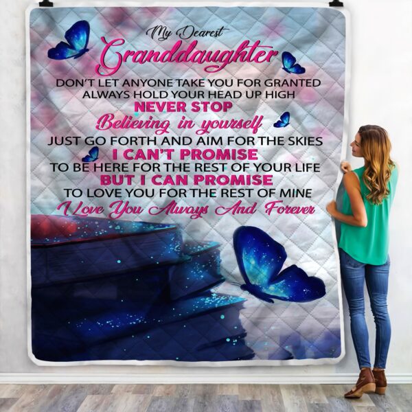 My Granddaughter I Love You Always And Forever Fleece Blanket Sherpa Blanket