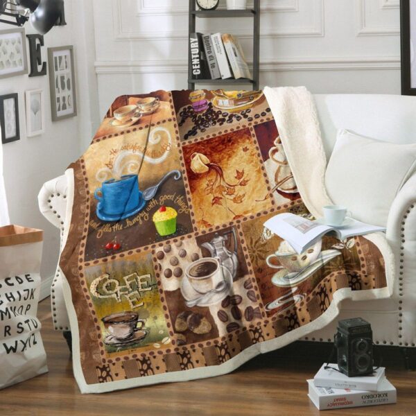 Coffee Fleece Blanket Sherpa Blanket
