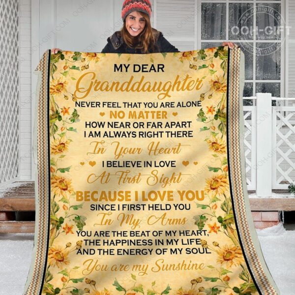 Granddaughter Never Alone Fleece Blanket Sherpa Blanket
