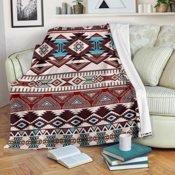 Native American Fleece Blanket Sherpa Blanket