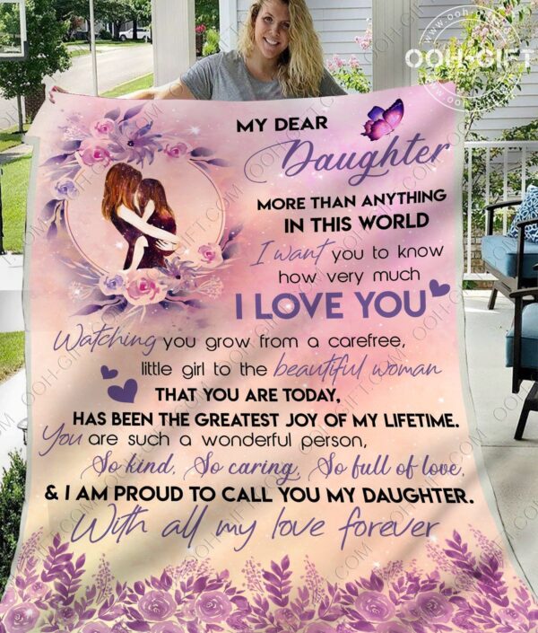 Daughter More Than Anything Fleece Blanket Sherpa Blanket