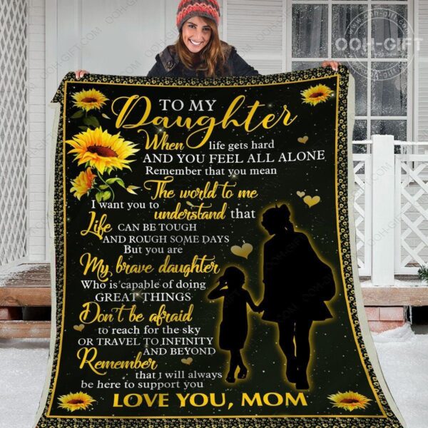 Daughter Remember I Love You Fleece Blanket Sherpa Blanket