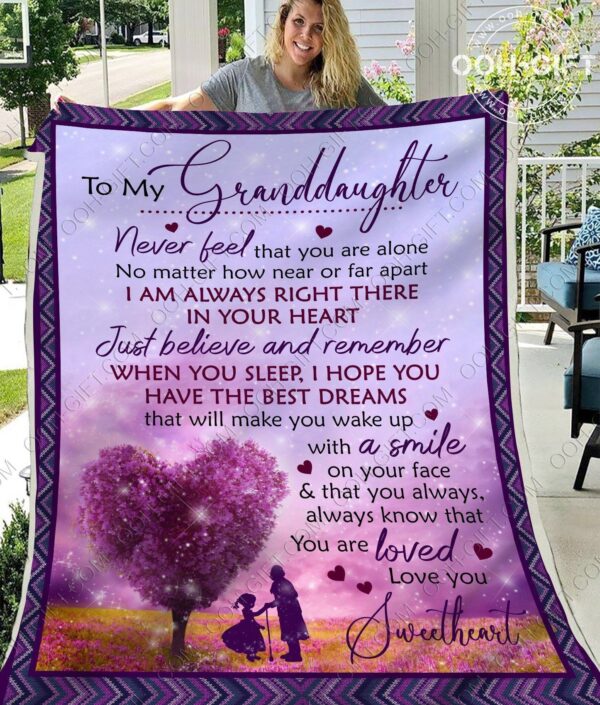 Granddaughter You Are Loved Fleece Blanket Sherpa Blanket