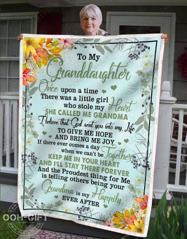 Granddaughter Proudest Thing Fleece Blanket Sherpa Blanket