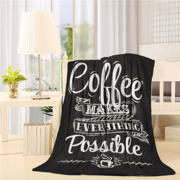 Coffee Fleece Blanket Sherpa Blanket